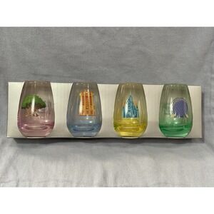 NEW Walt Disney World Resort Set of 4 Park Icon Toothpick Holders / Shot Glasses